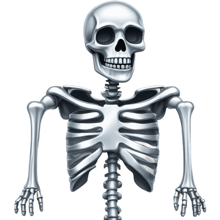 Skeleton made out of chrome  emoji