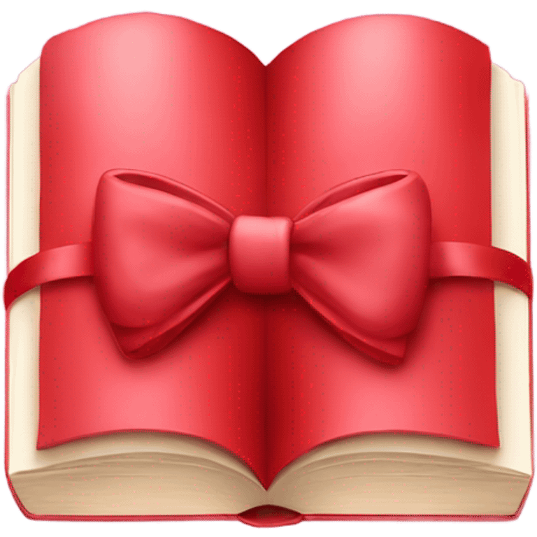 valentine book with bow emoji