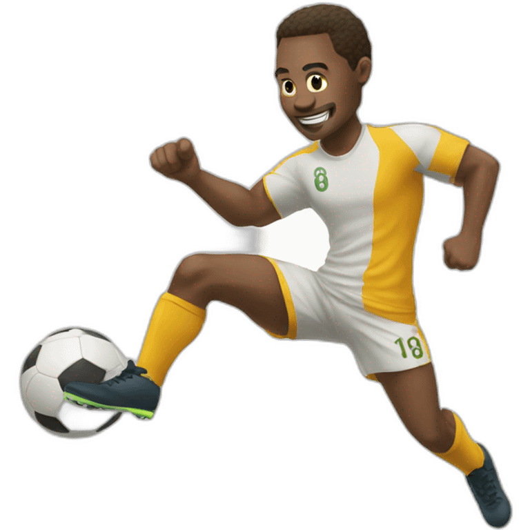 Man kicking ball emoji