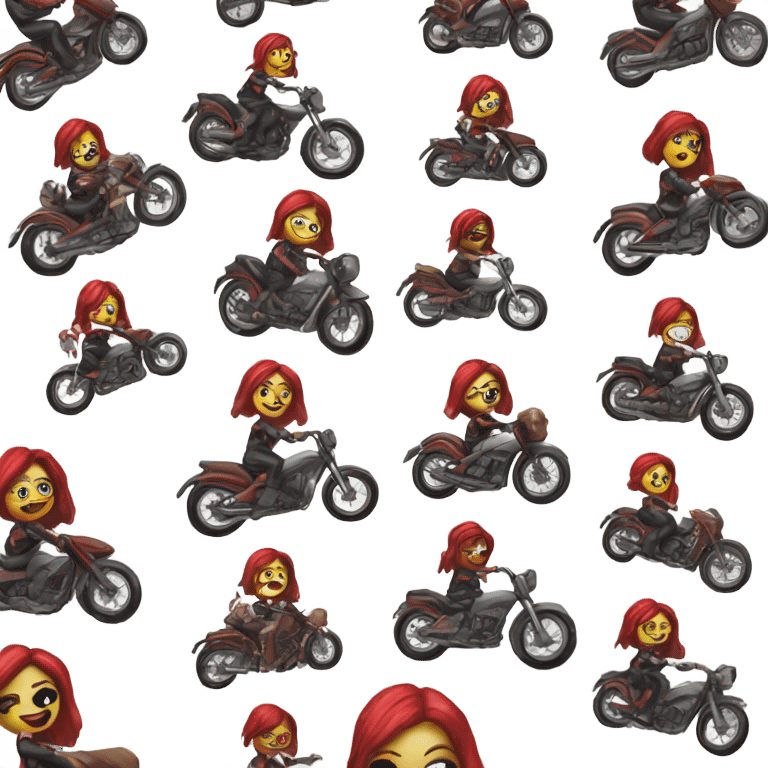 harly quinn on bike emoji