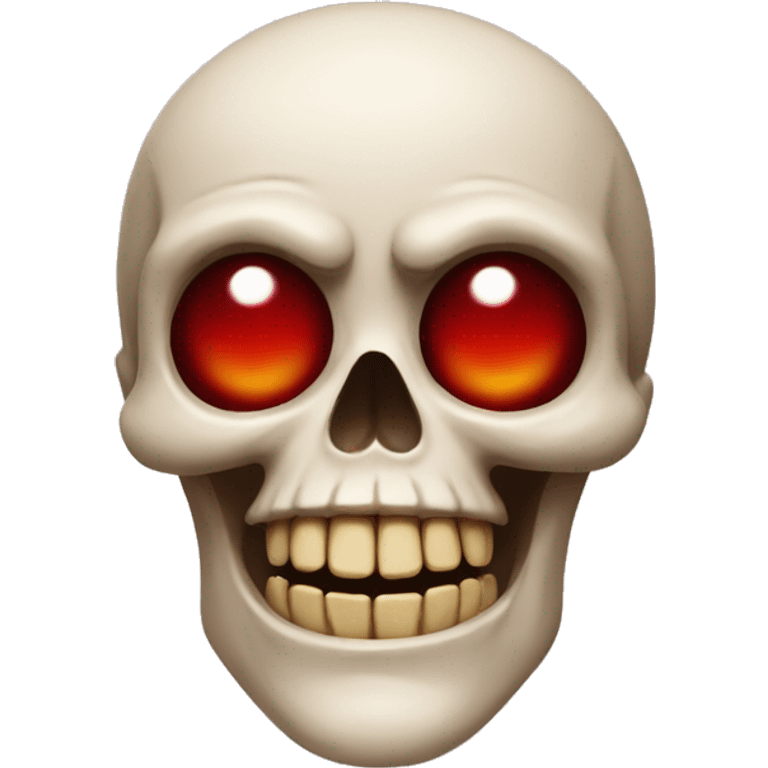 red eyessmile skull emoji