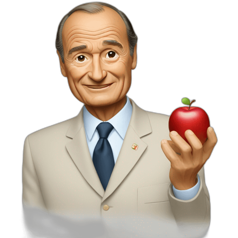 jaque chirac with an apple emoji