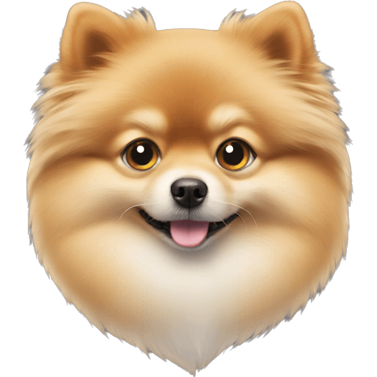 Pomeranian with sparkling eyes emoji