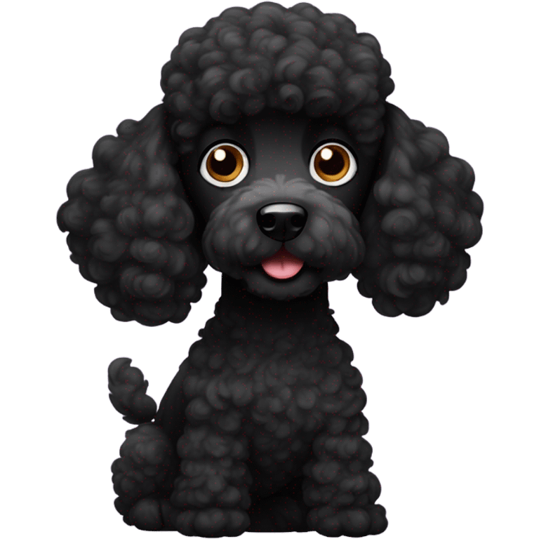 a black poodle dog emoji