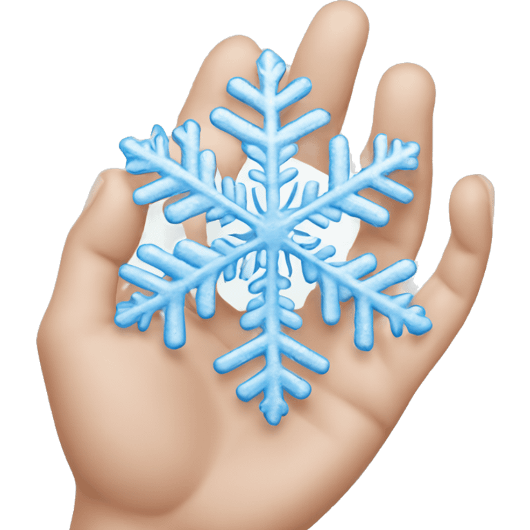 snowflake in the palm of your hand emoji