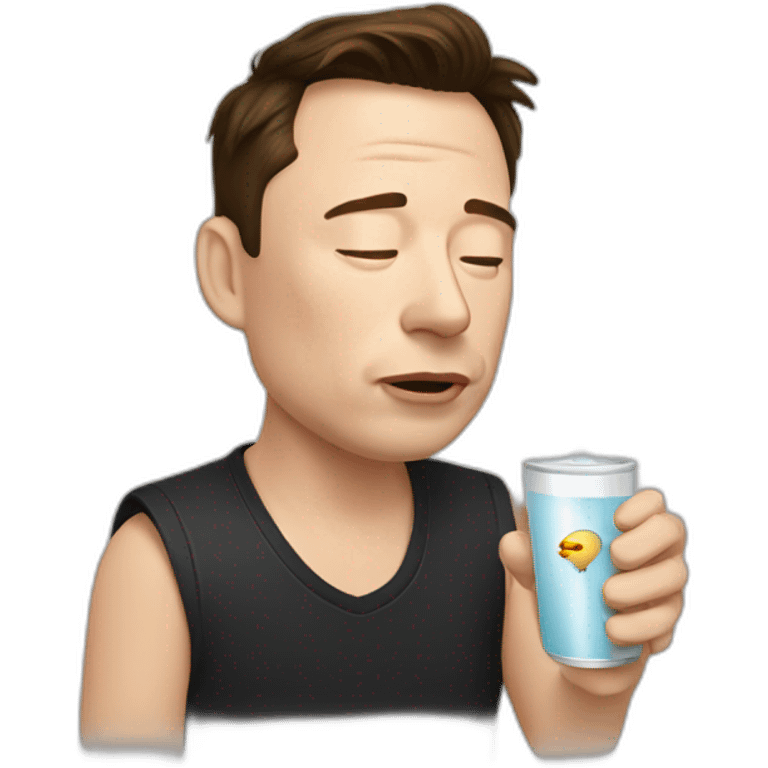 elon musk drunk tweeting and crying emoji