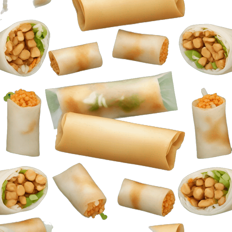 vietnamese spring roll with peanut sauce emoji