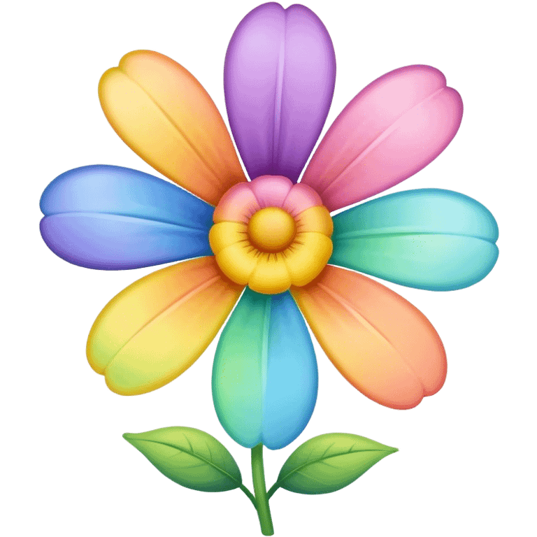 pastel rainbow flower emoji