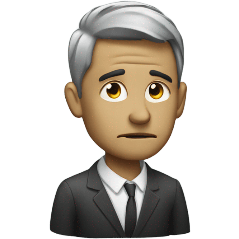 Man with debt in head emoji