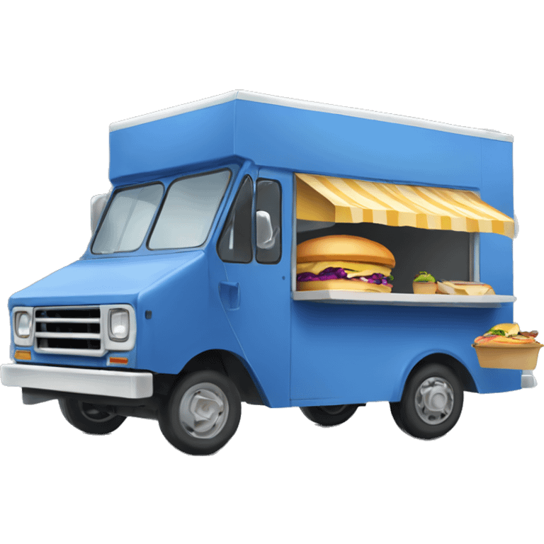 Food truck selling blueberries sandwiches  emoji