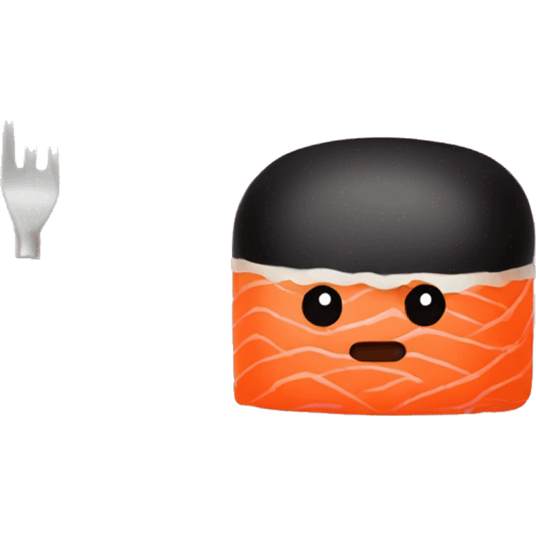 Sushi on a pink plate emoji