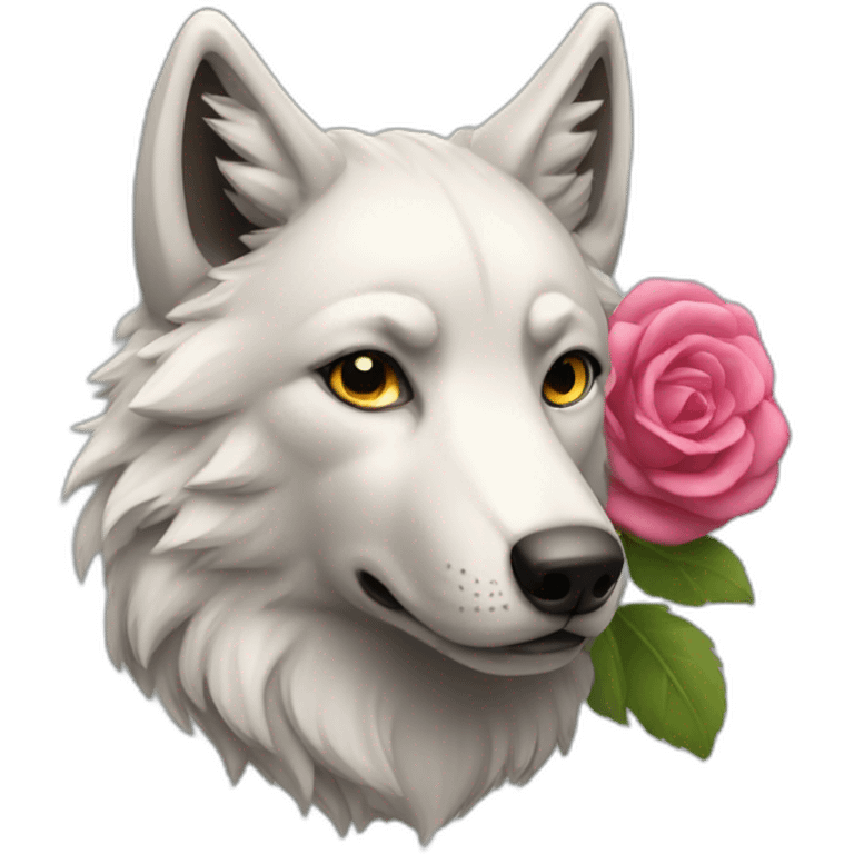 loup rose emoji