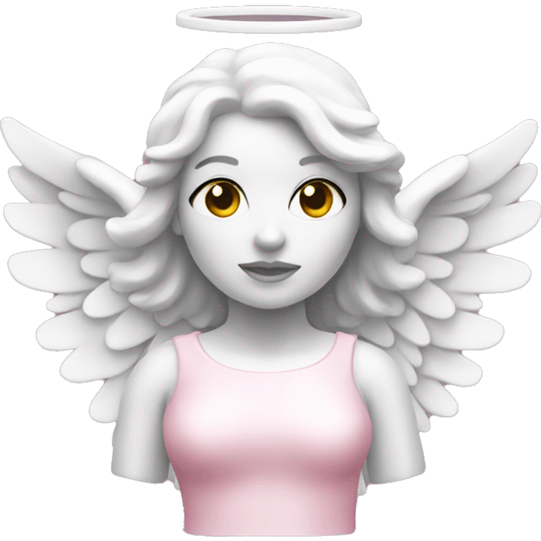  white pink  angel statue emoji