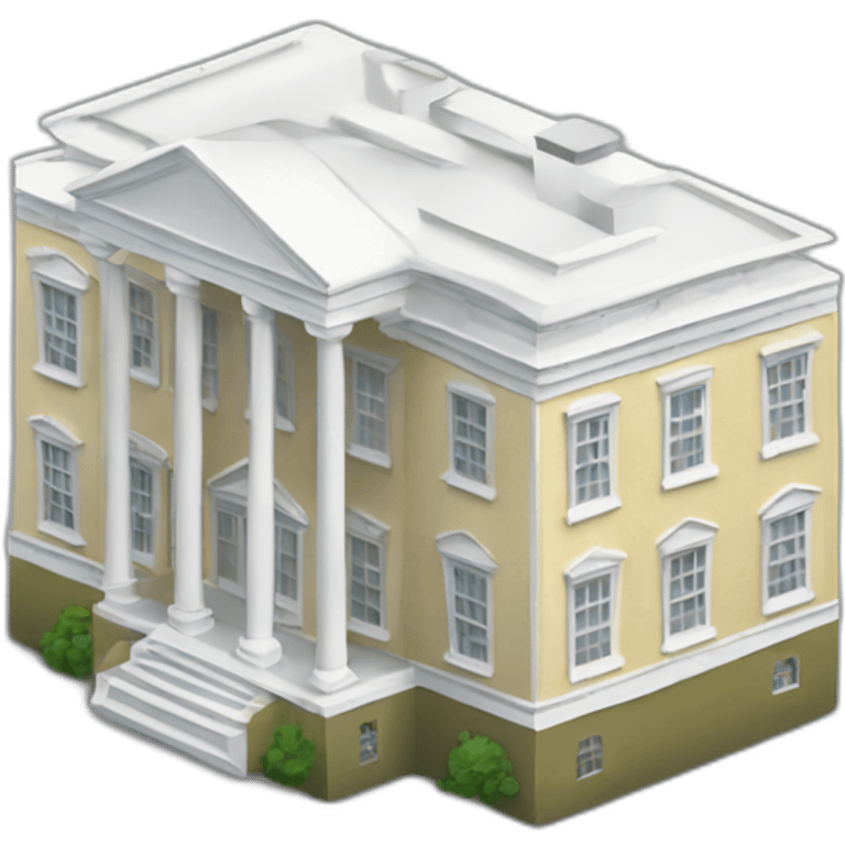 white house isometric emoji