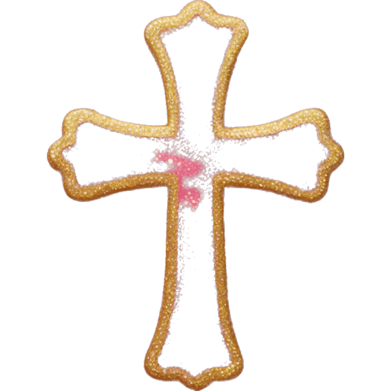 Pink glitter cross  emoji