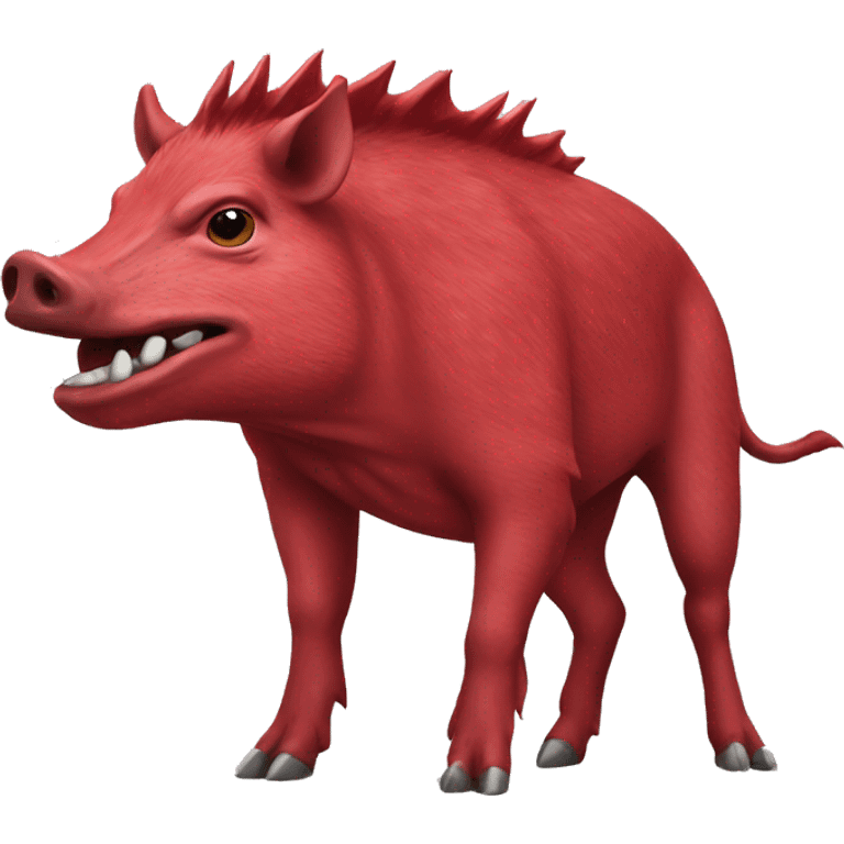 Red razorback  emoji