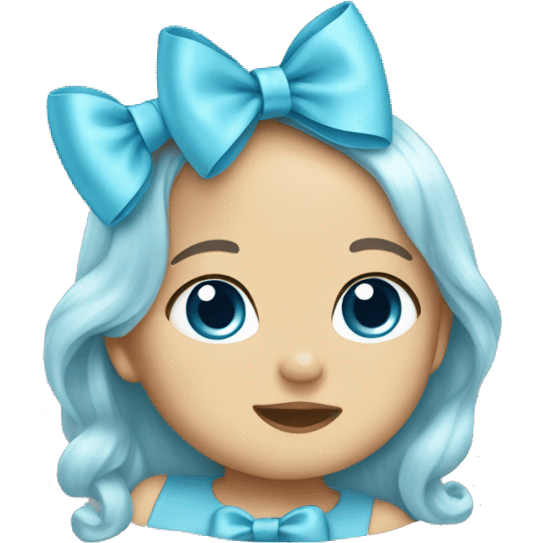 baby blue bow emoji