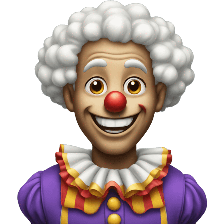 Clown with a big smile emoji