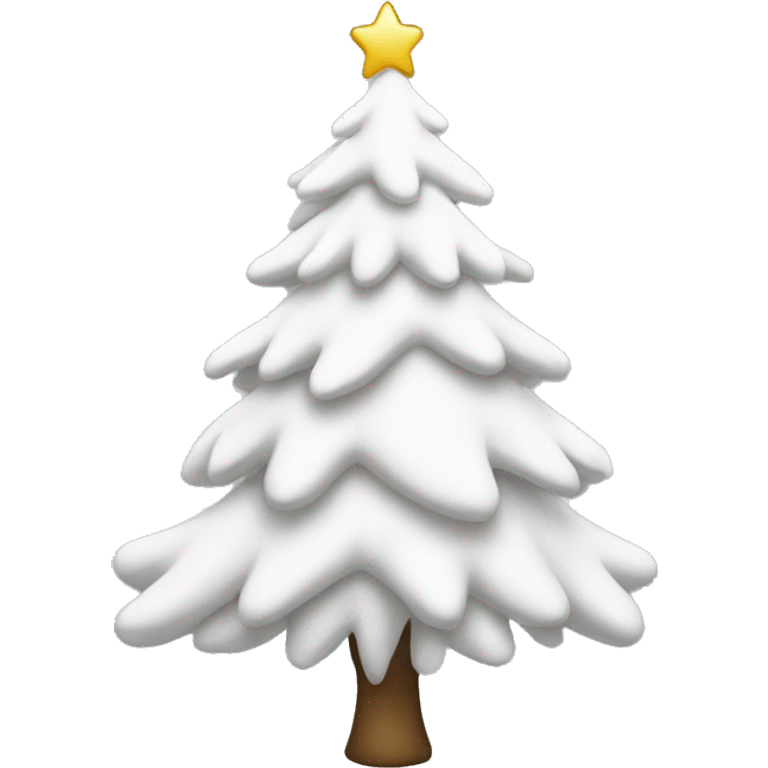 christmas white tree emoji