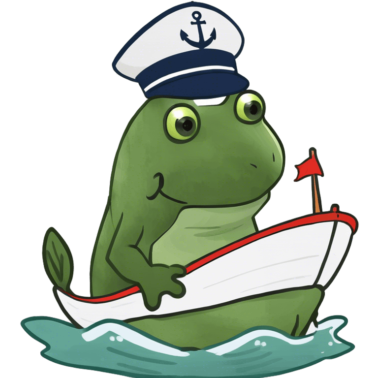 bufo on a ship in the ocean emoji