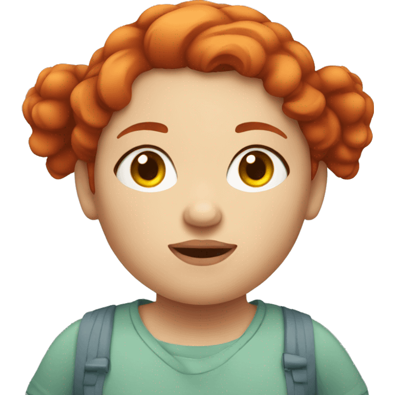 overweight girl with red hair emoji