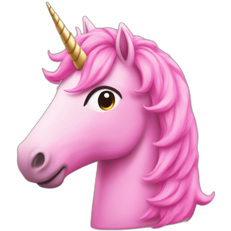 Pink unicorn emoji