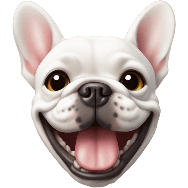 French bulldog smiling emoji