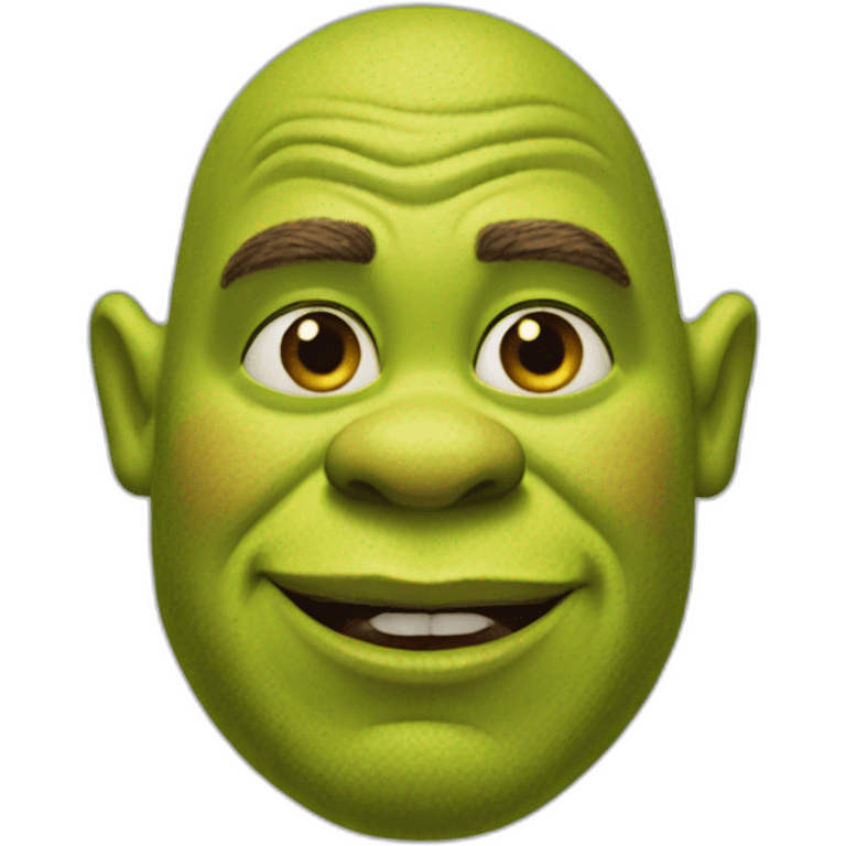 Shrek with make-up on his face emoji