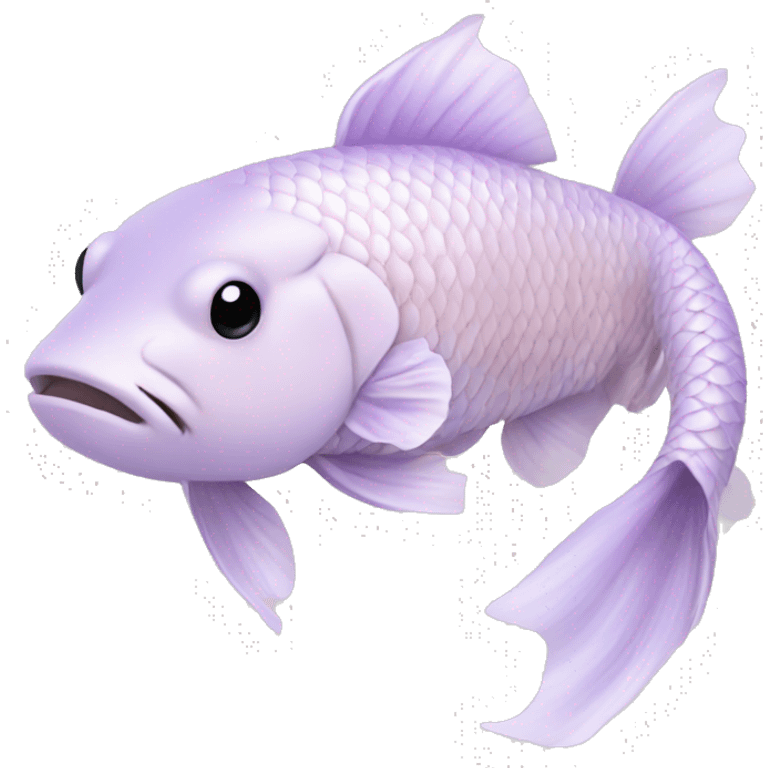 Pastel purple koi emoji