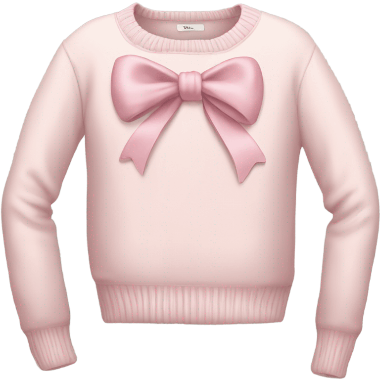 light pink bow sweater emoji