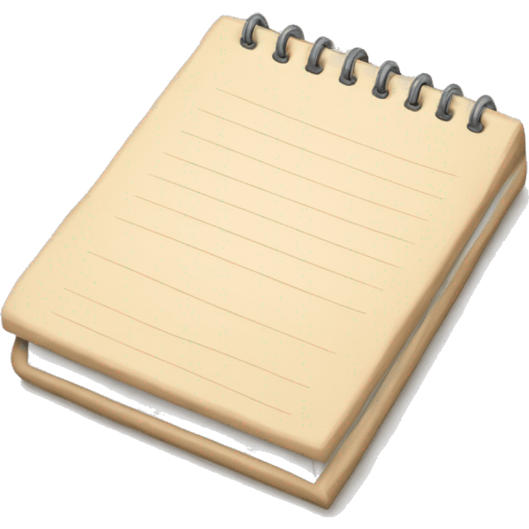 beige closed notepad emoji