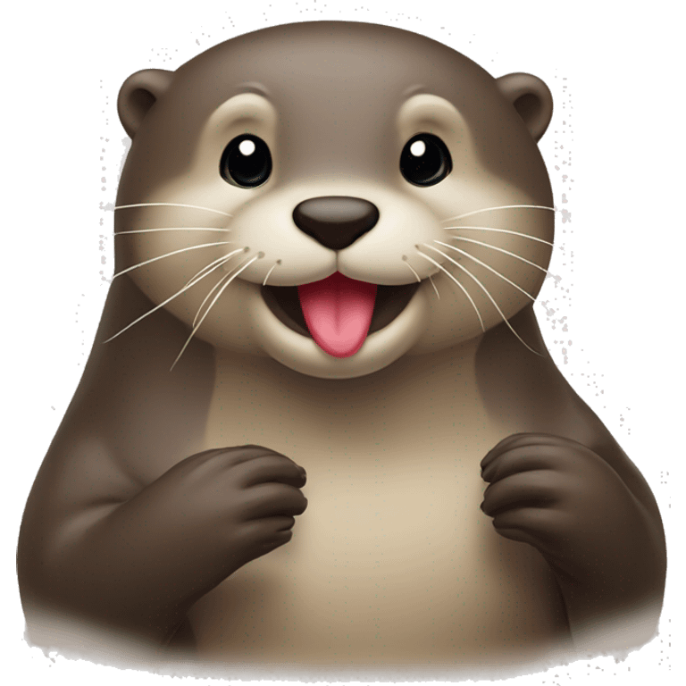 The otter is in love emoji