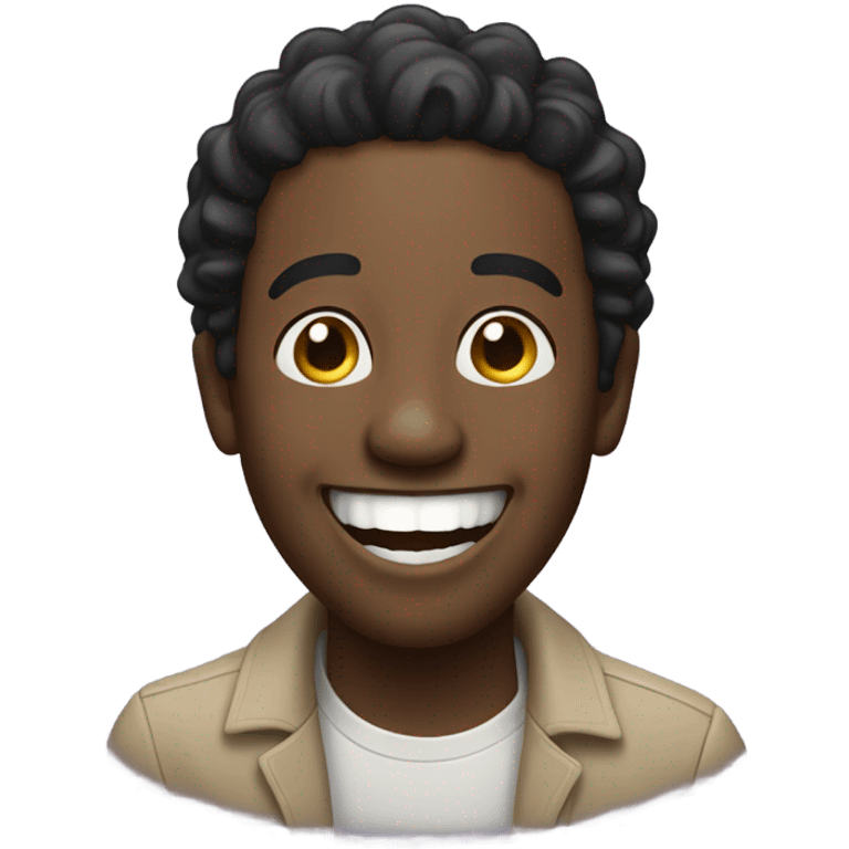 Laughing black man  emoji