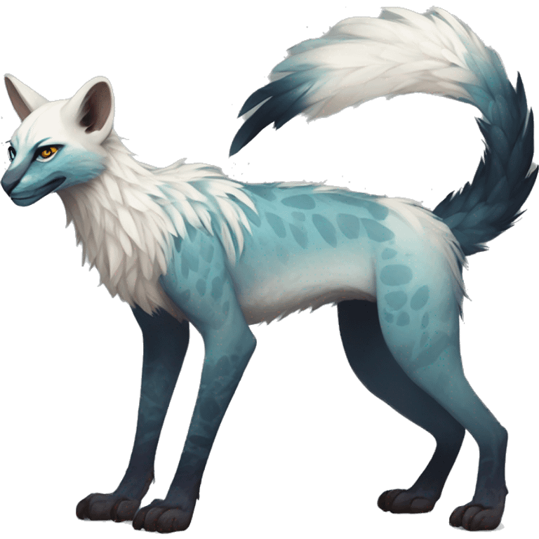 Modern Realistic Rare Fantasy Vernid-Trico-species by LiLaiRa full body emoji