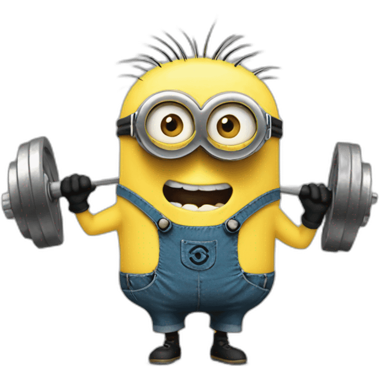 minion squating weights emoji