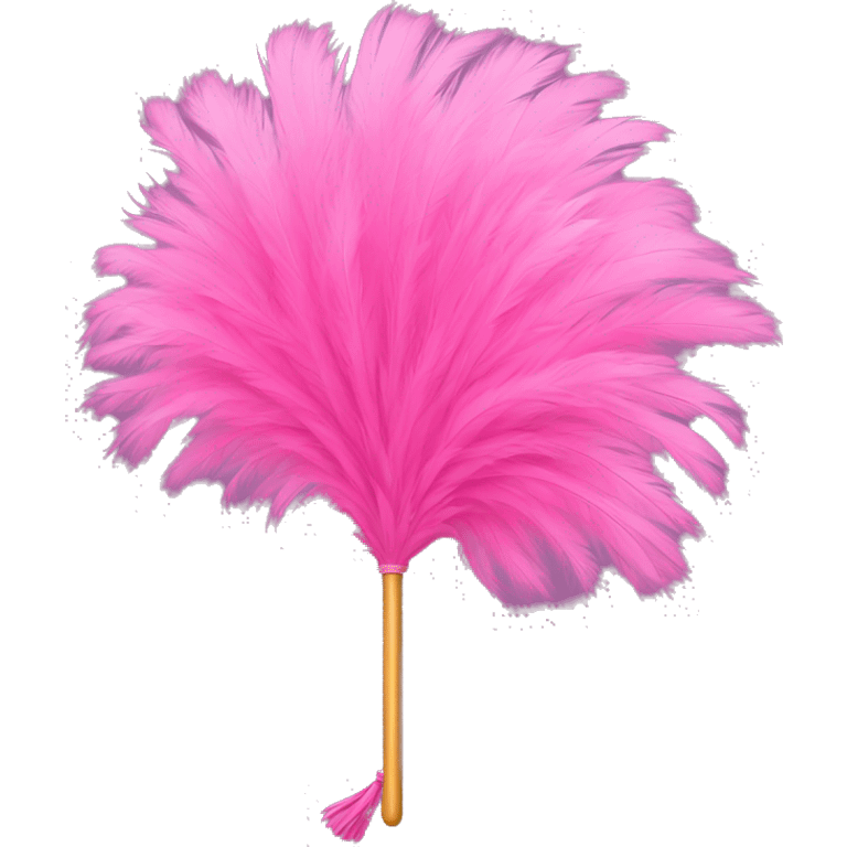 Pink feather duster emoji