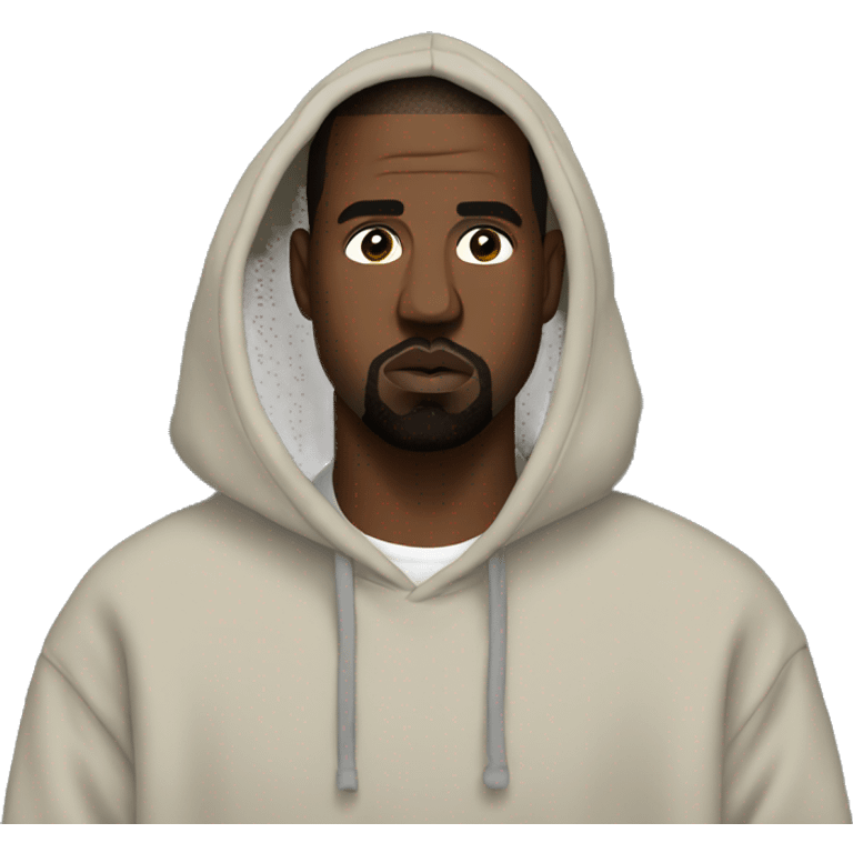 Kanye in a hoodie emoji