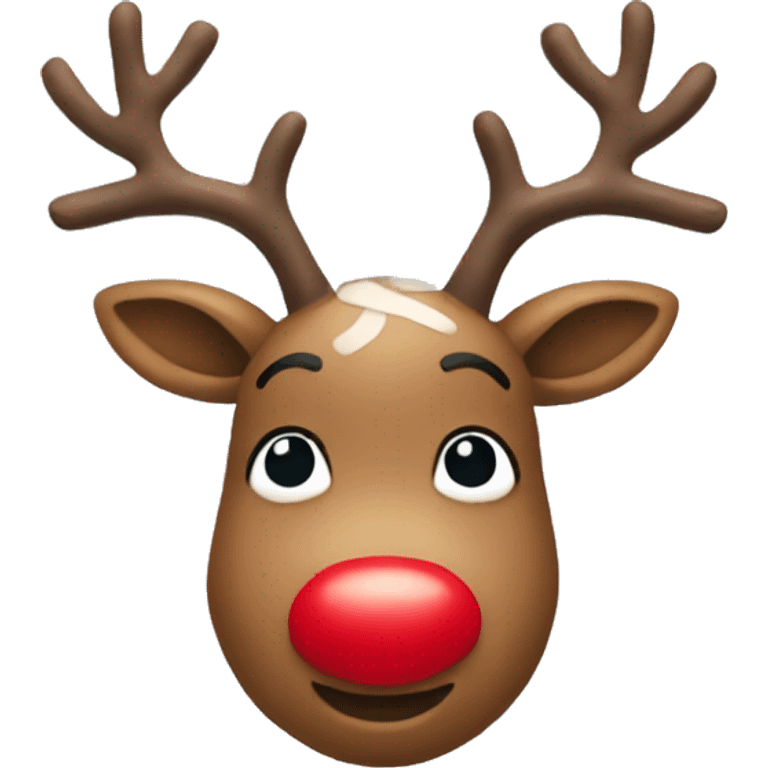 red nosed reindeer emoji