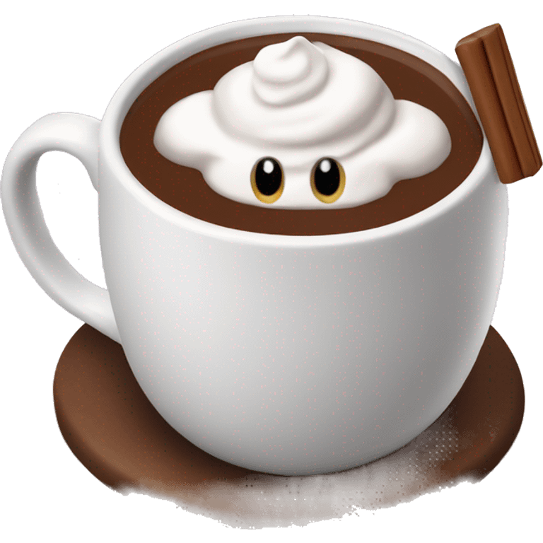 Hot chocolate in a mug  emoji