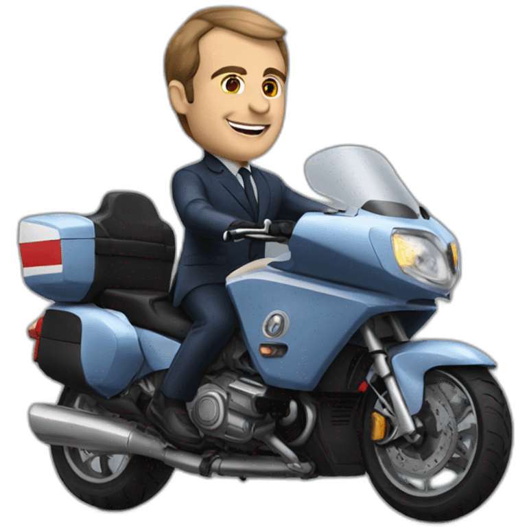 Macron en moto emoji