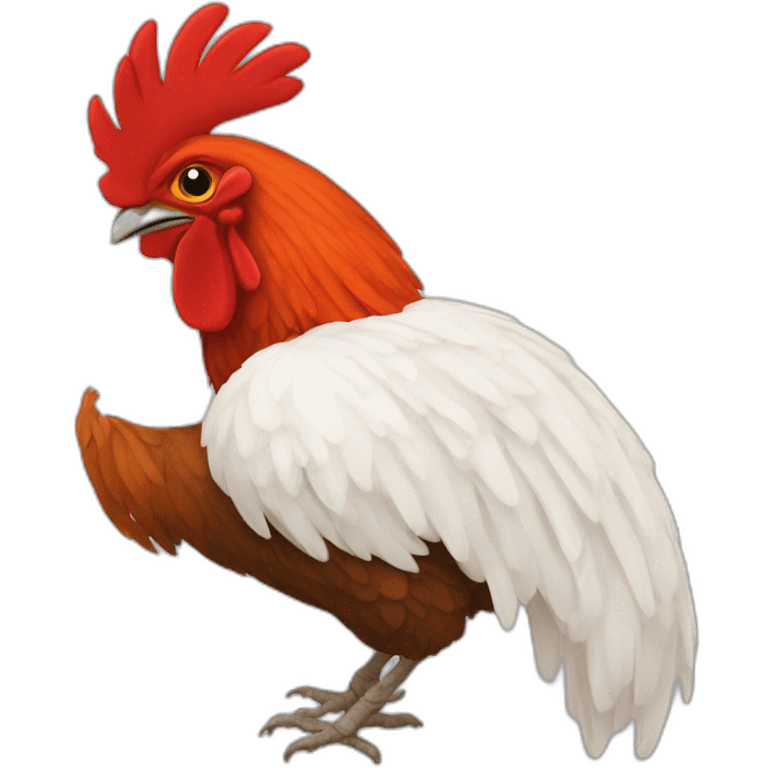 Gallo azabache emoji