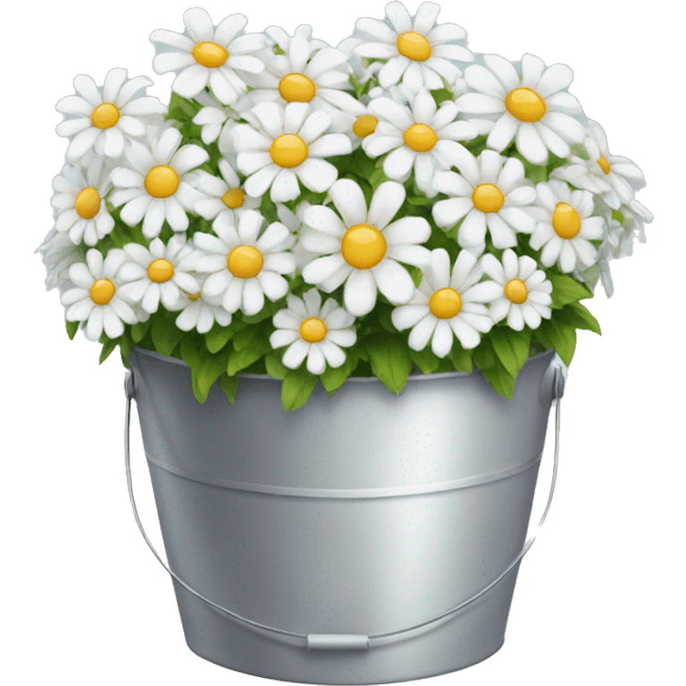 White flowers bucket emoji