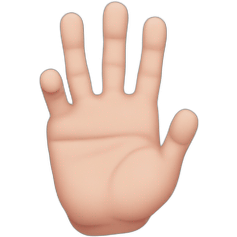 a hand missing half a pinky finger emoji