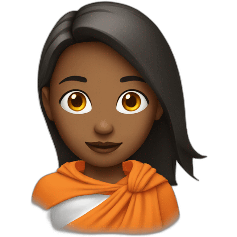 girl in orange ring emoji