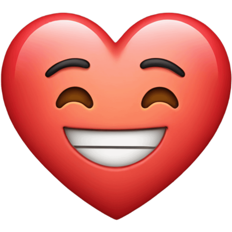 Smirking emoji on a heart emoji