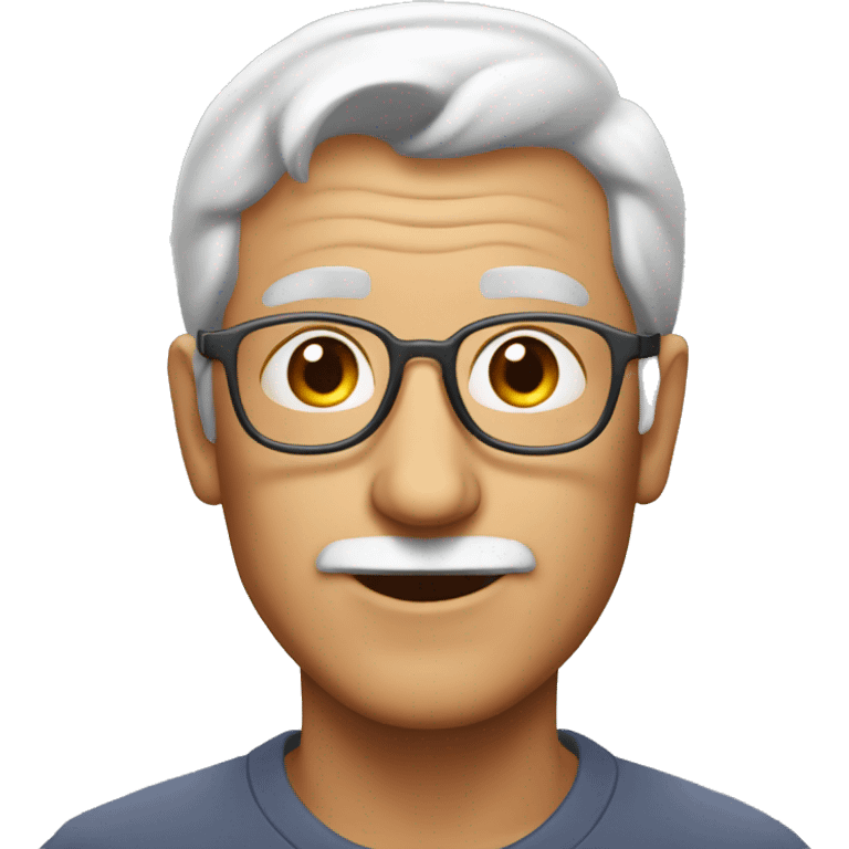 grandpa no glasses and grey har emoji