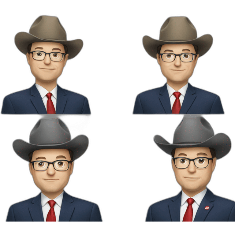 Pierre Poilievre in a maga hat emoji