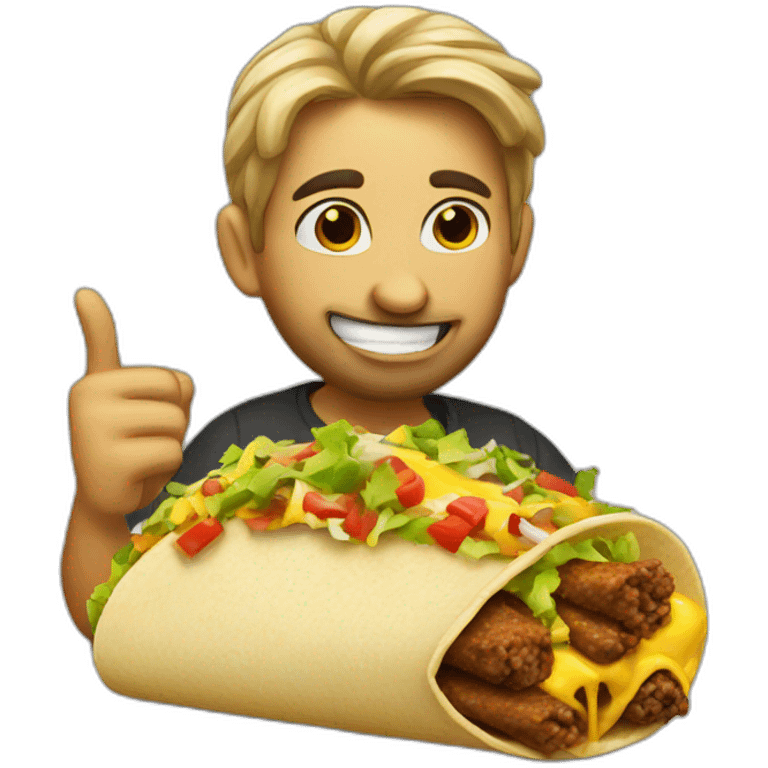 taco eating a taco emoji