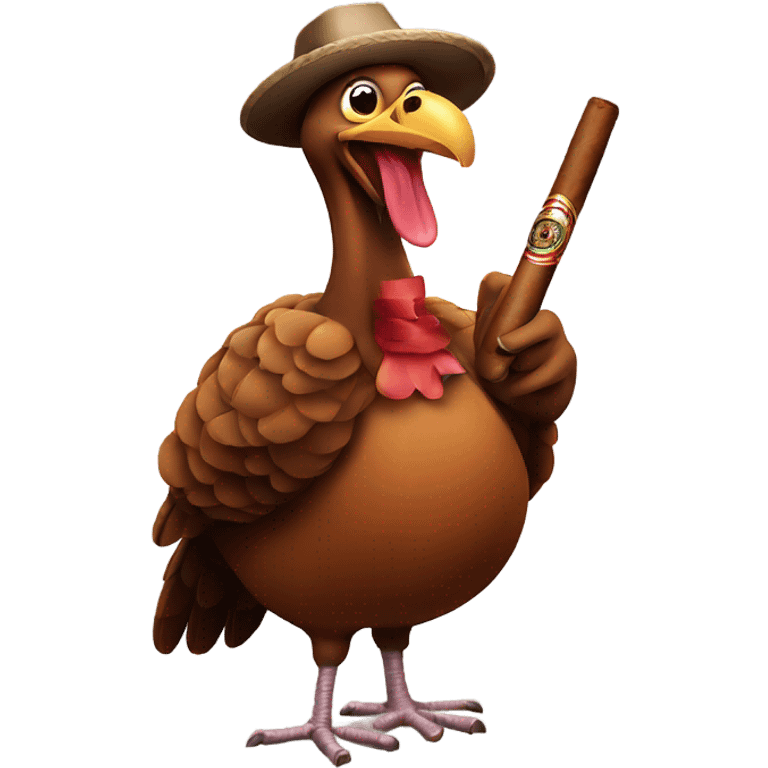 Turkey with a cigar emoji