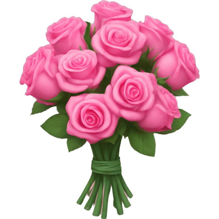 Pink bouquet of roses emoji